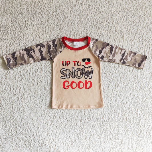 BT0097 Up To Snow Good Winter Boys T-shirts Top