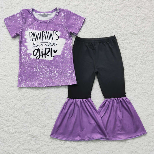 GSPO0244  Paw Paw's Little Girls Purple Kids Outfits