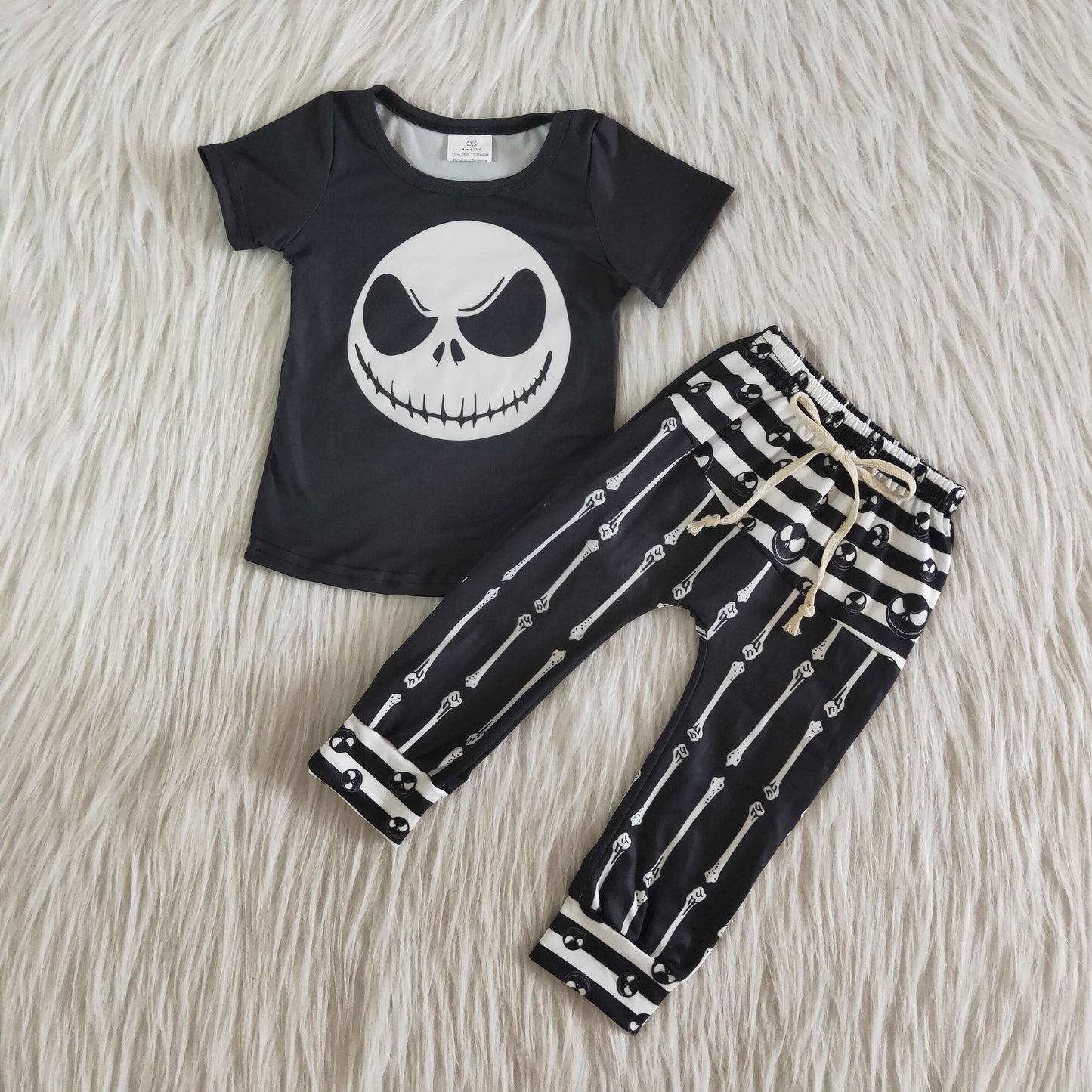 A0-15 Fashion High Quality Skull Boys Halloween Casual Pants Kids Outfits