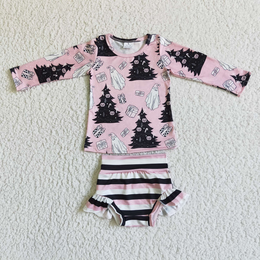 GBO0051 Christmas Tree Pink Bummies Set
