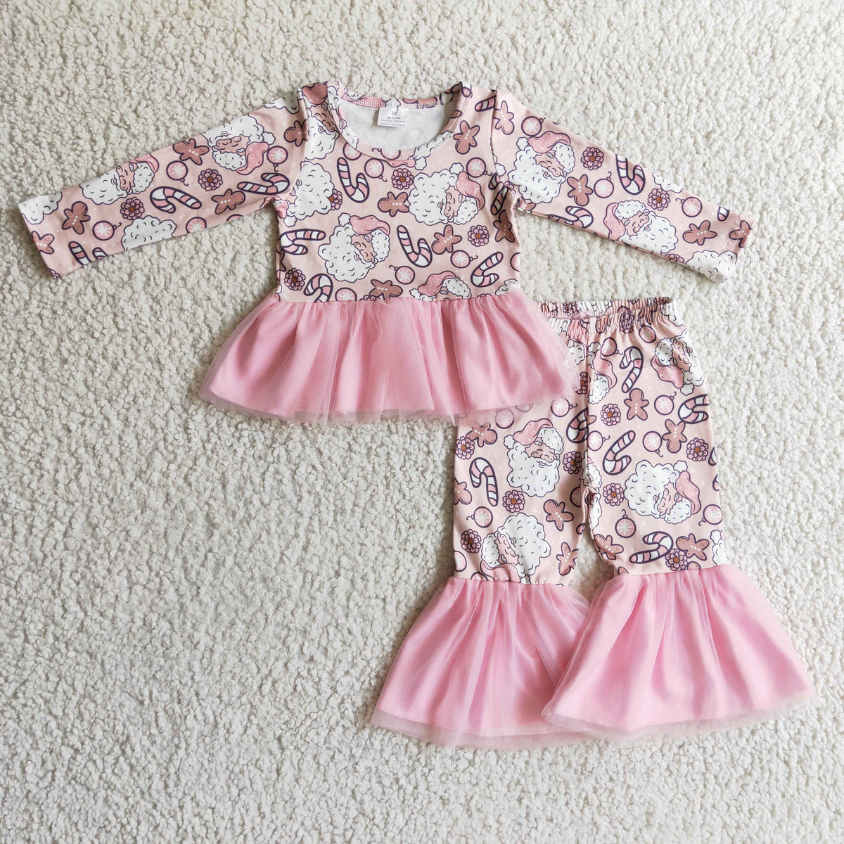 GLP0297 Pink Christmas Santa Tutu Set