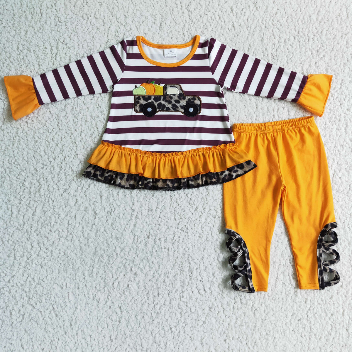 GLP0005 Embroidery Pumpkin Fall Girls Outfits