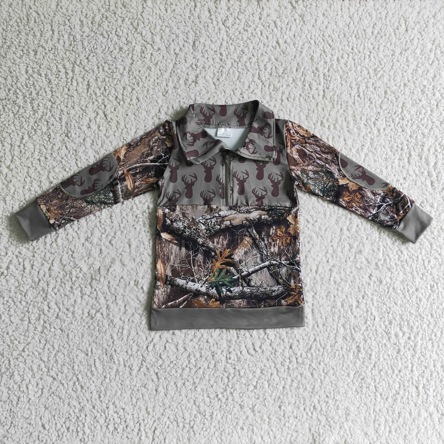 BT0094 Camo Print Boys Pullover