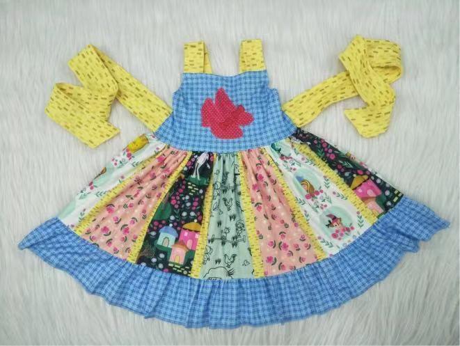 Kids Adorable Cartoon Twirl Dress