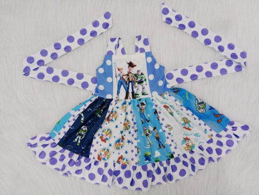 Cartoon Baby Girls Dots Twirl Dress