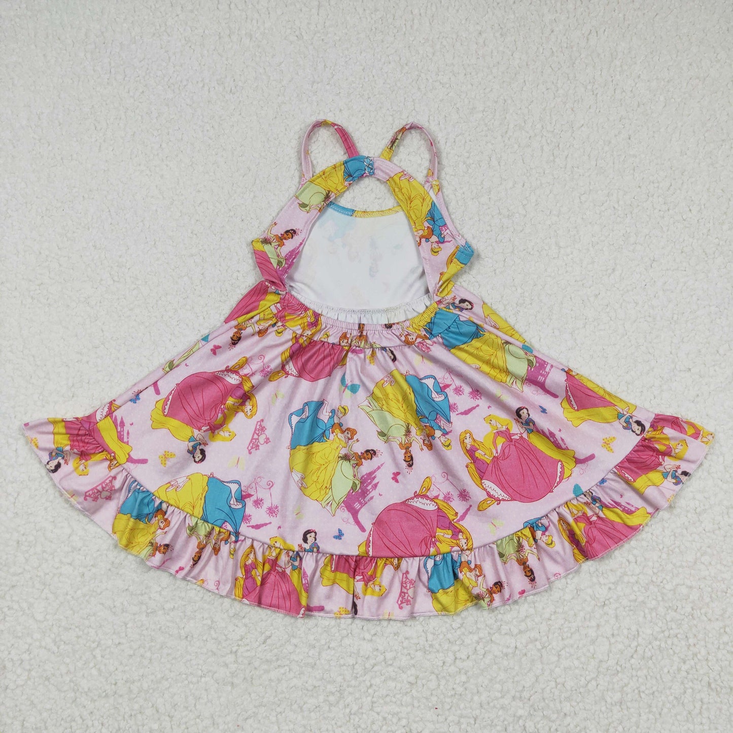 GSD0281 Princess Summer Sleeveless Cartoon Baby Girls Twirl Dress