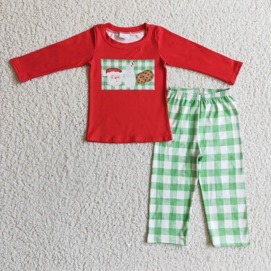 BLP0109 Christmas Santa Milk Cookie Boys Set