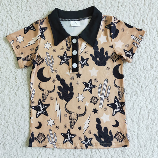 BT0019 Western Cactus Boys T-shirts