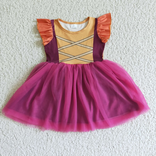 GSD0127 Halloween Flutter Sleeve Baby Girls Tutu Dress
