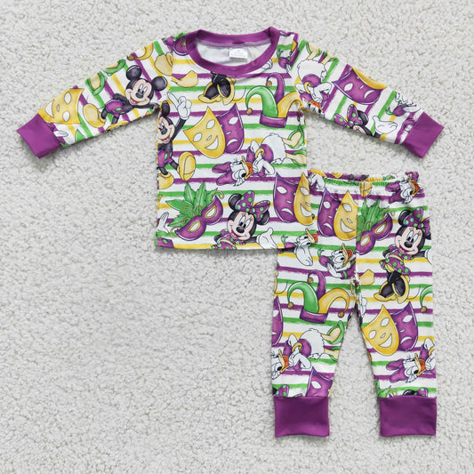 BLP0139 Mardi Gras Purple Boys Pajamas