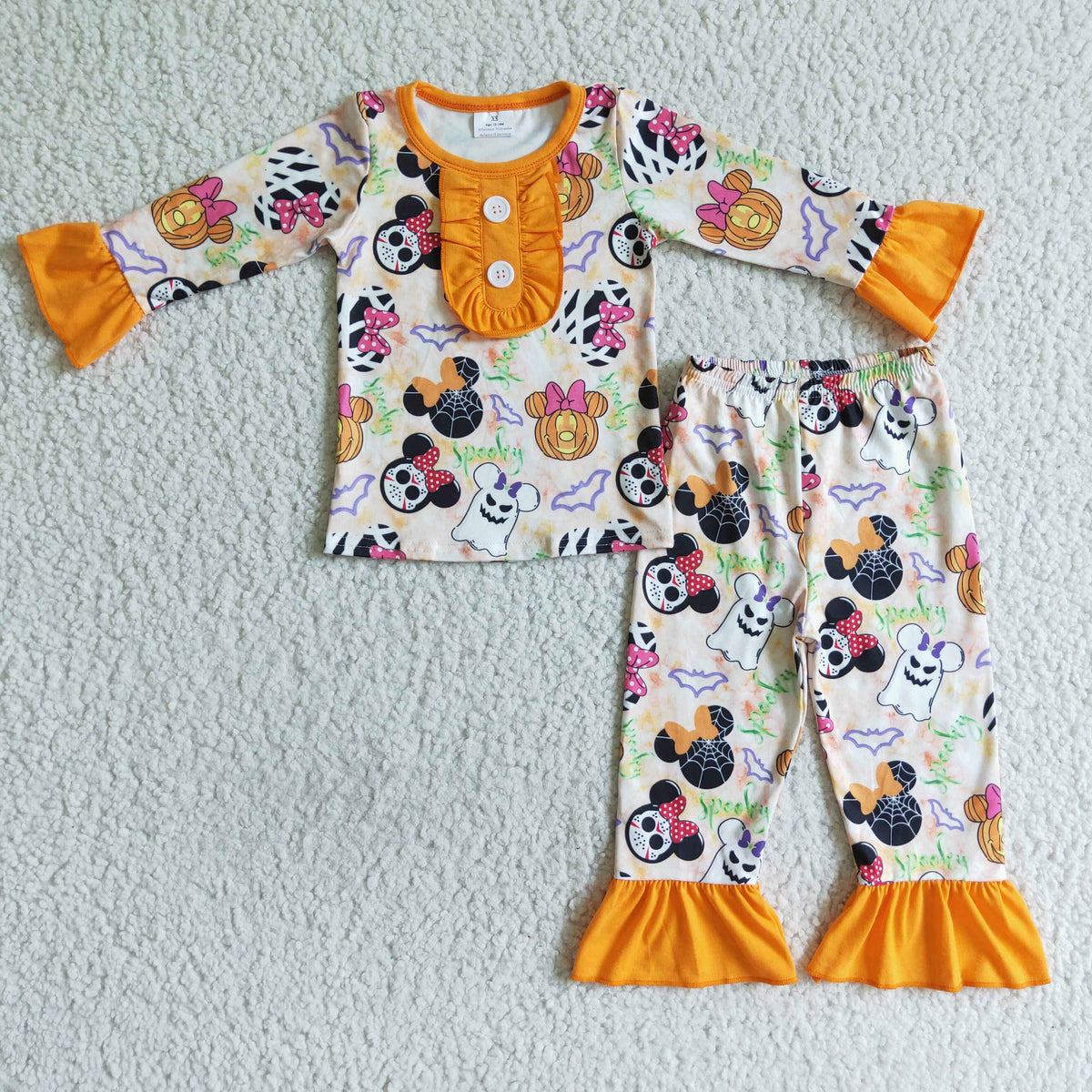 GLP0081 Halloween Cartoon Pumpkin Girls Pajamas