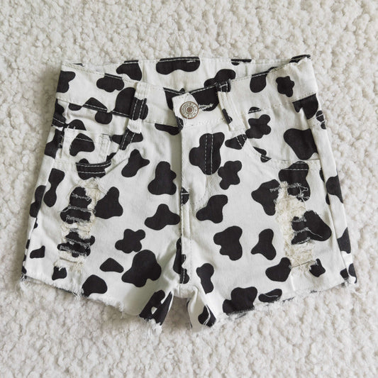 SS0027 Cow Print Denim Jeans
