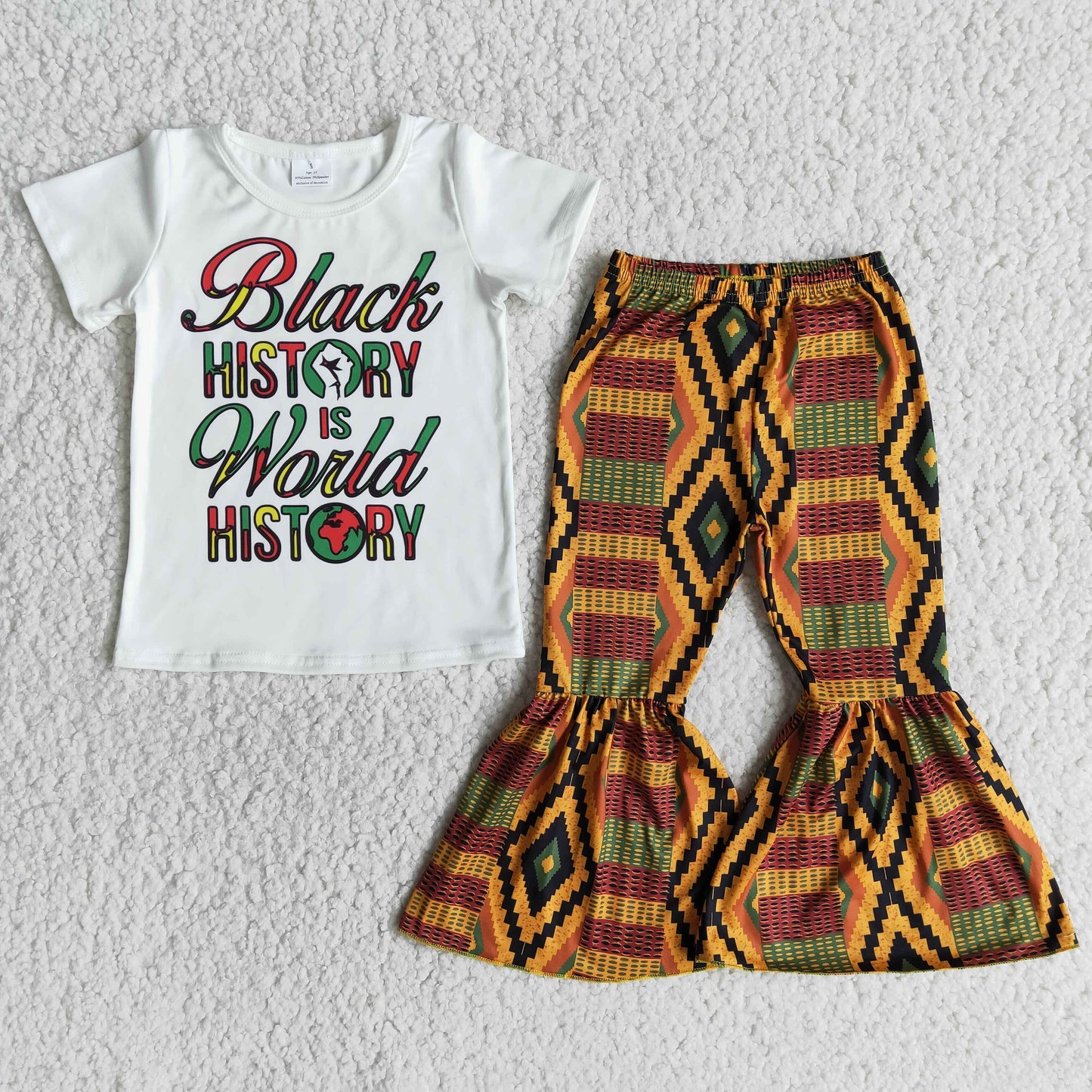 Black History Is World History Girls Baby Outfits