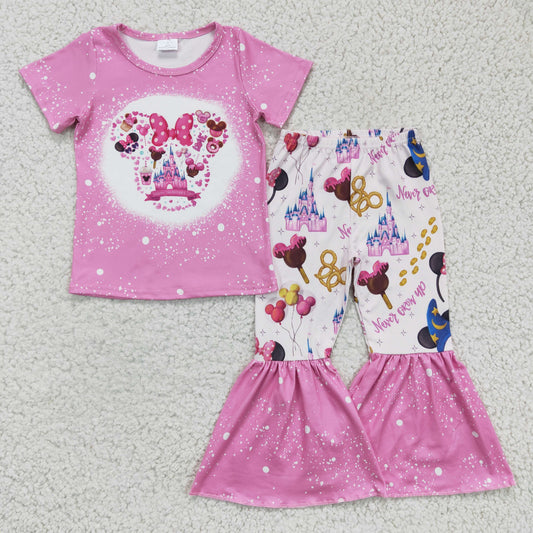 GSPO0251 Pink Cartoon Snacks Girls Outfits
