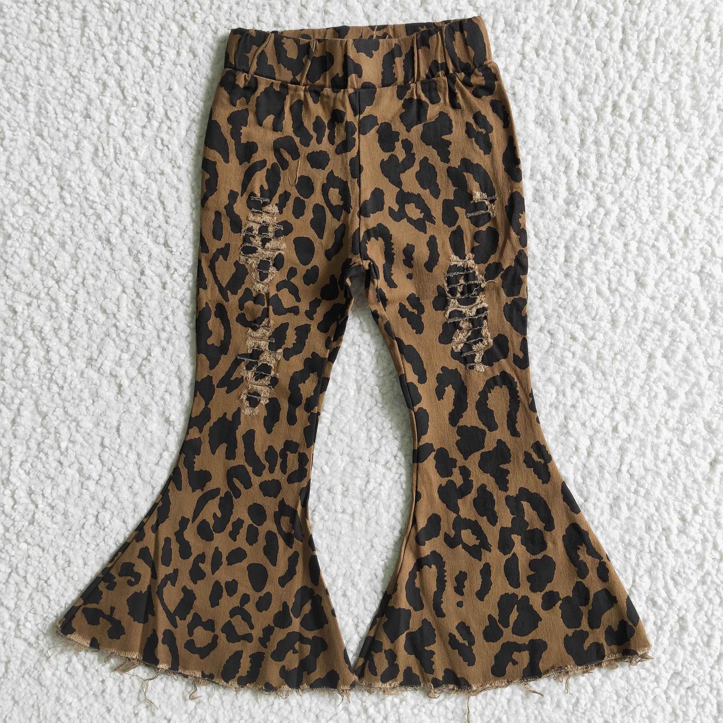 B3-28 New Adorable Leopard Print High Quality Girls Fashion Denim JeansB3-28