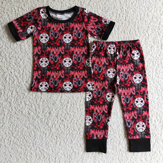 BSPO0032 Halloween Cartoon Short Sleeve Pajamas