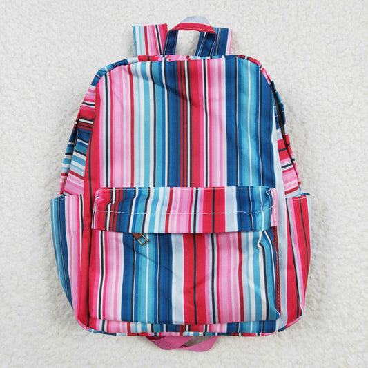 BA0046 Colorful Striped Print School Bag