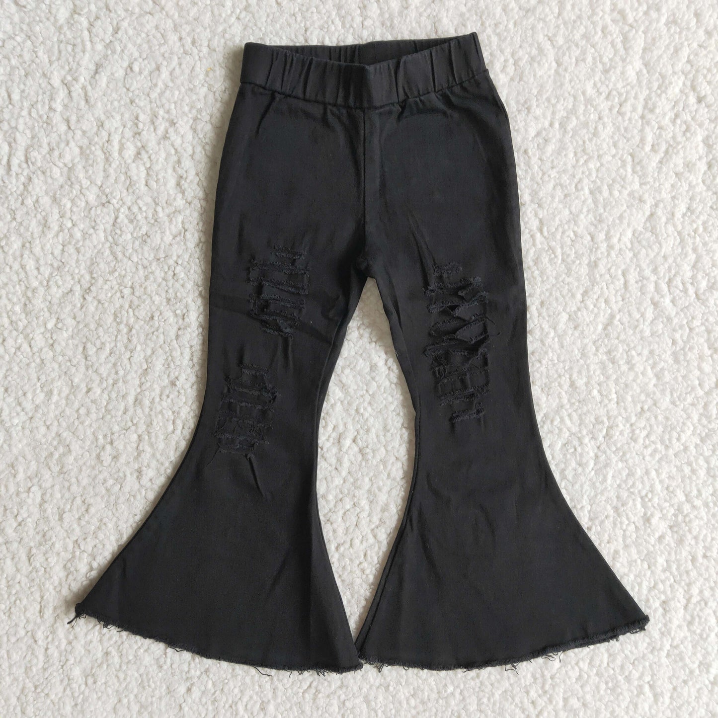 C8-2 Hot Sale Black Bell-bottom Denim Jeans