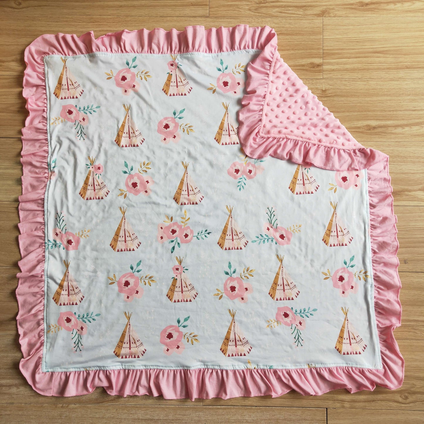Tent Floral Print Baby Girls Blanket
