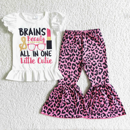GSPO0079 Girls Beautiful Leopard Print Kids Outfits