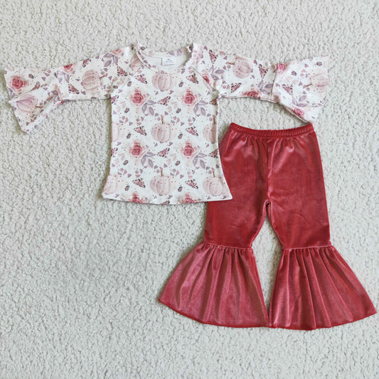 GLP0040 Pumpkin Flower Pink Velvet