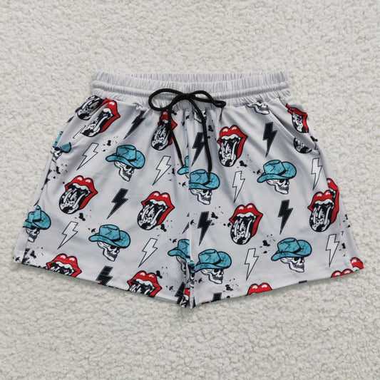 SS0054 Lightning Hat Fashion Adult Summer Shorts