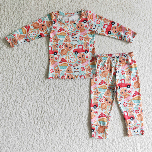BLP0092 Christmas Cute Gingerbread Pajamas