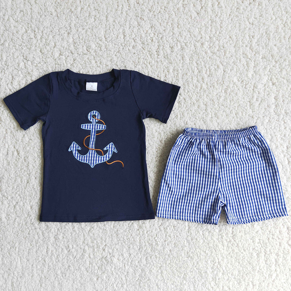 Boys Embroider Anchor set