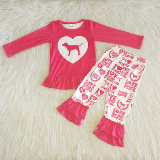 6 A32-13 Love Baby Girls Hot Pink Baby Girls Outfits