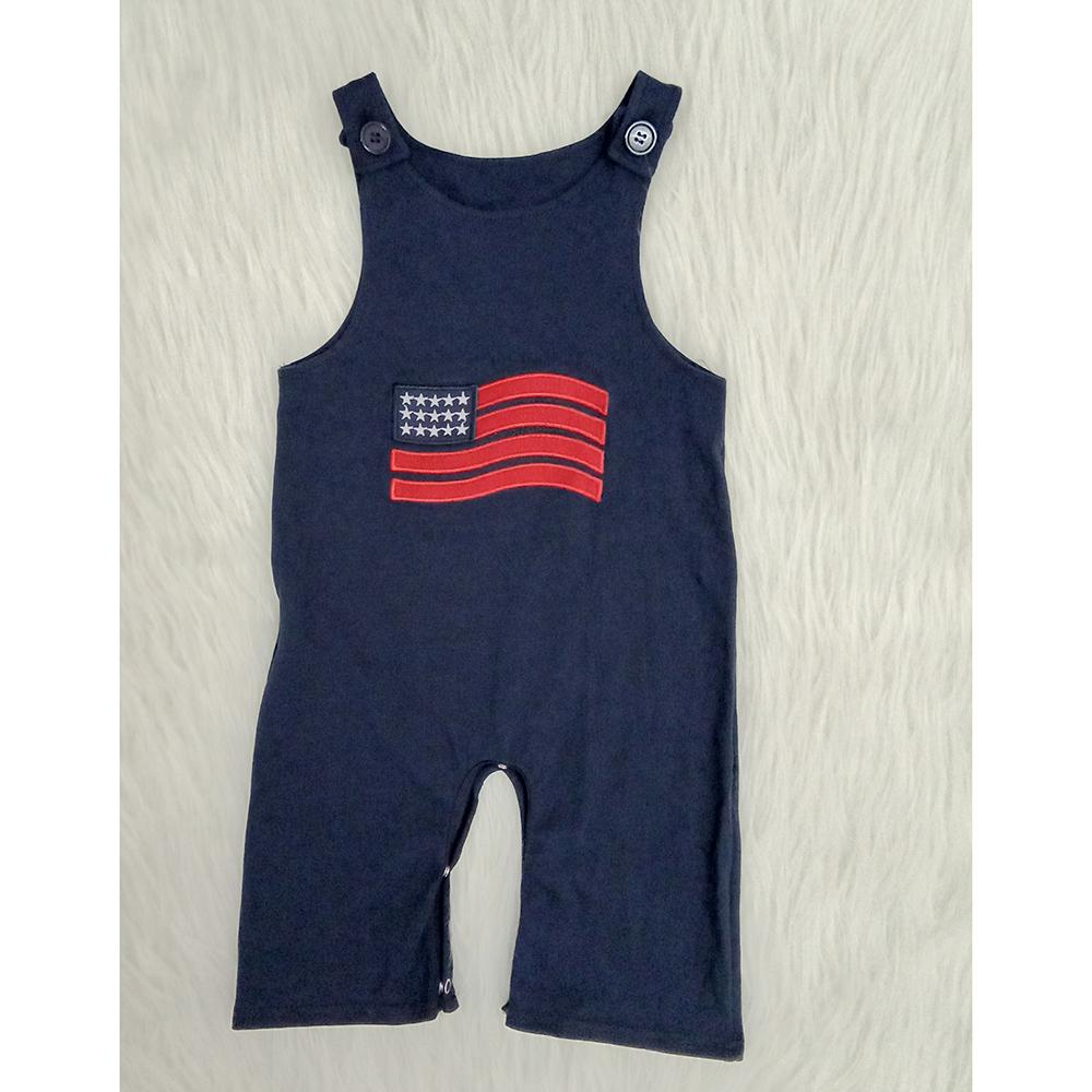 Embroidery 4th Of July Boys Romper