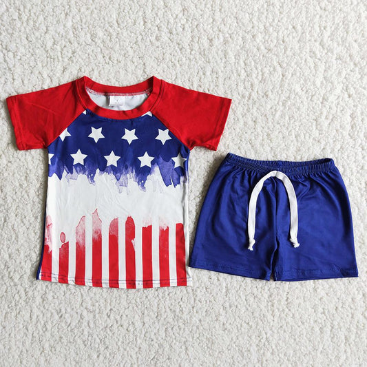 4th Of July Boys Short Sleeve Boys Outfits