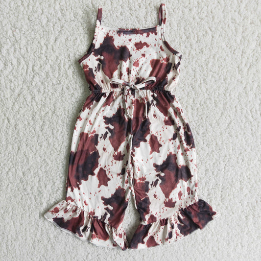 Cow Print Girls Summer Jumpsuits