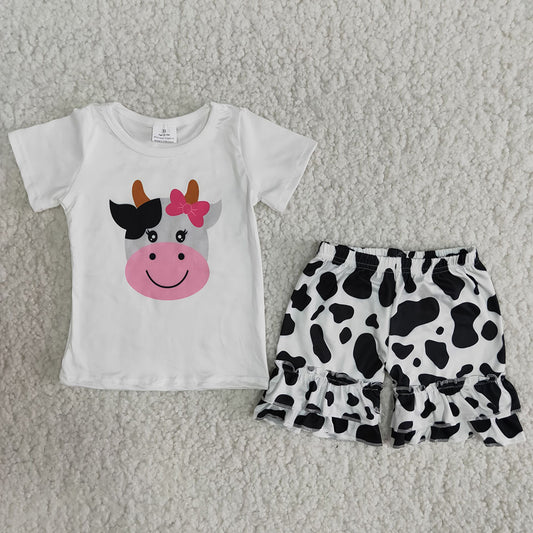 Cow Print Shorts Summer Girls Outfits