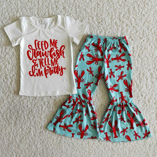 Feed Me & Tell Me Lobster Baby Girls Outfits
