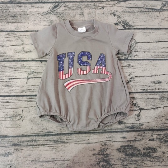 SR0287 4th Of July USA Kids Romper