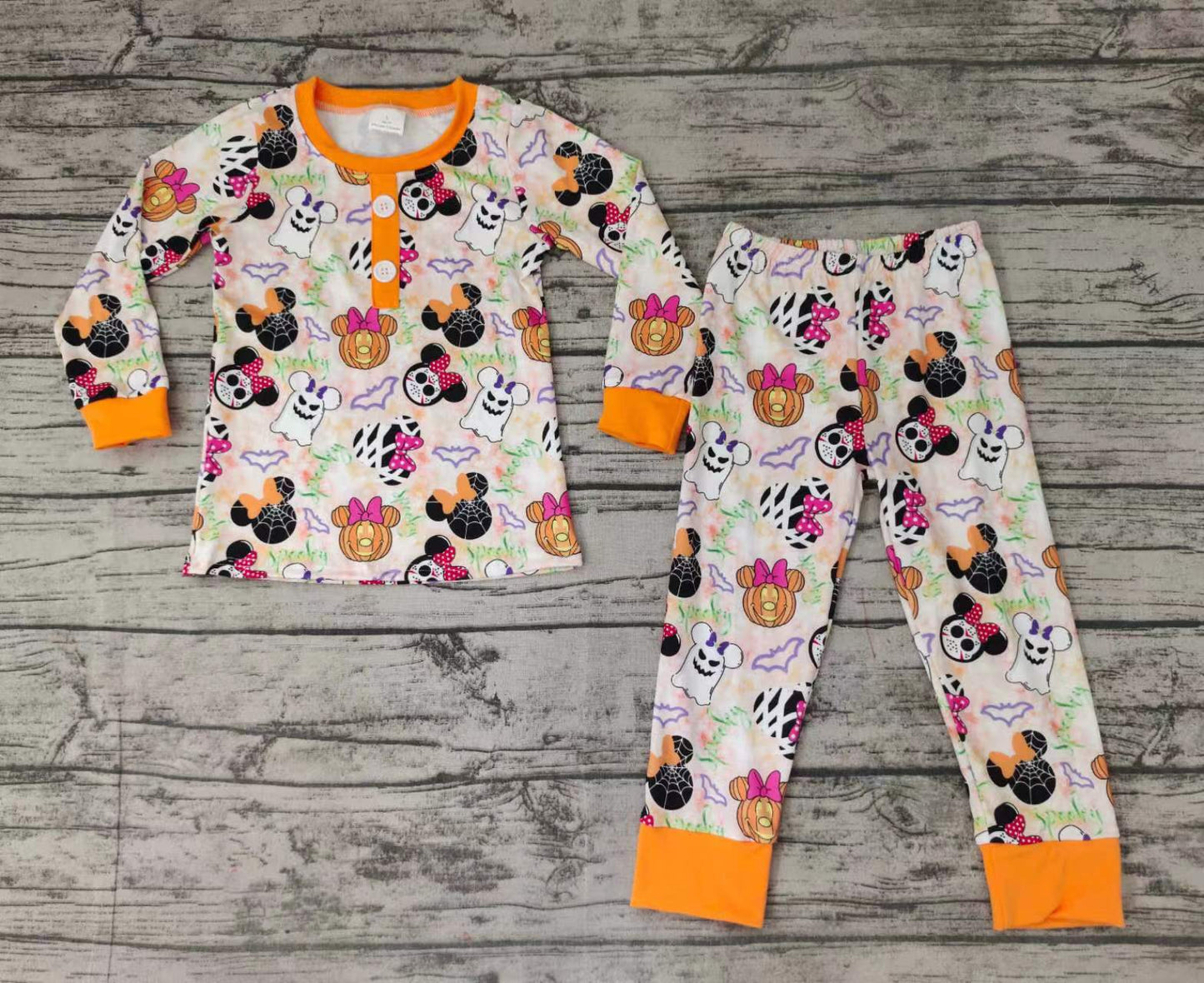 BLP0026 Halloween Cartoon Pumpkin Boys Pajamas