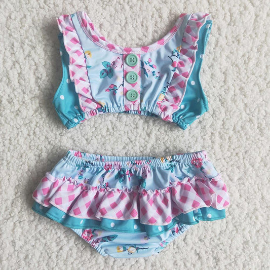 2 Pcs Casual Girls Bathing Suits Swimsuits