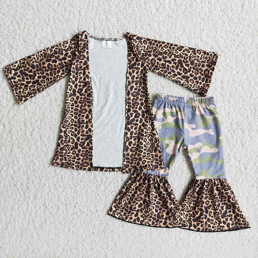 Leopard Print Coat With Pants Set
