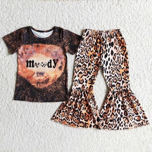 Moody Hot Sale Leopard Print Girls Outfits