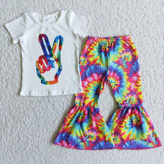 Tie Dye Short Sleeve Girls Cool Outfits