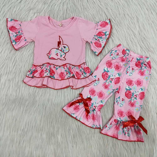 Easter Baby Rabbits Adorable Pink Set