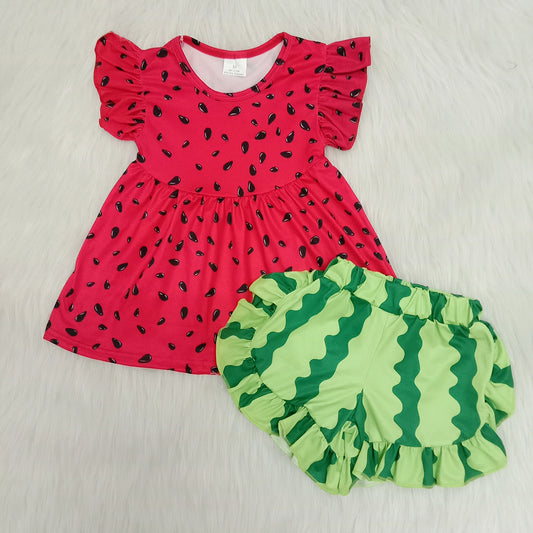 Cool Summer Watermelon Red And Green Set